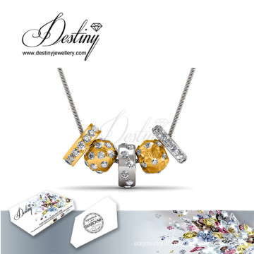 Destin chanceux cristal de Swarovski Charm pendentif & collier